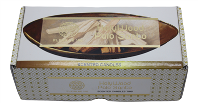 Fleur de Vie Holy Wood Palo Santo Tin Candle Set of 2