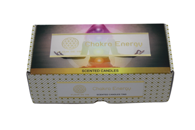 Fleur de Vie Chakra Energy Tin Candle Set of 2