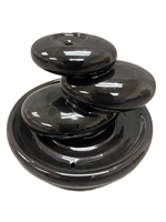 Backflow Cones Ceramic Burner 3"  Stone Peddle Shape Glossy - Model 767715 Purple Dot