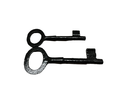 Cast Iron Black Key Set of 2 Pcs (Llave negro), 6" and 5"