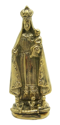 Virgen de Cobre Bronze Figurine 4"