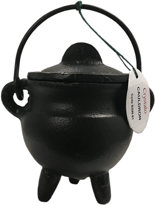 Crystalo - Plain Cast Iron Cauldron with Lid - BSW-81