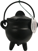 Crystalo Black Iron Cauldron with Lid Plain - BSW-86