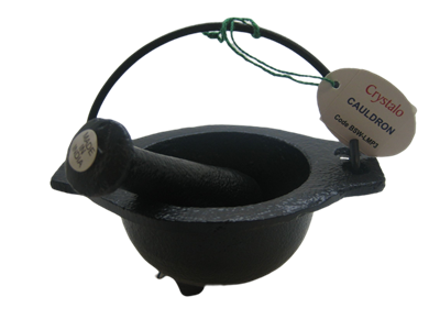 Crystalo -  Cast Iron Cauldron with Mortar - BSW-LMP3