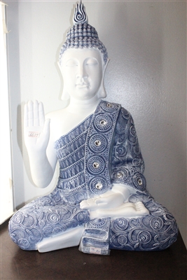 White and Blue Buddha Palm out Model-6639