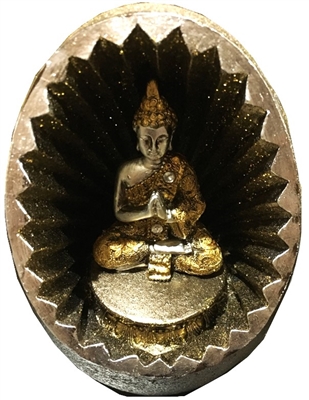 Gold Brown Adult Buddha In a Sphere Model 244A-2