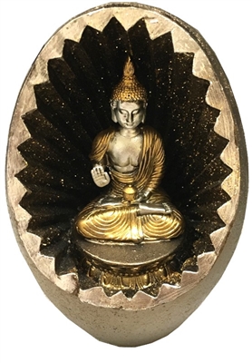 Gold Brown Adult Buddha In a Sphere Model 244B-2