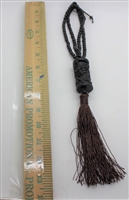 Brown beads w/ dragon & tassel 13" Model CD0065 (Brown)
