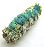 MIX - White Sage with Blue Phalaris Smudge Sticks 4" (Single)