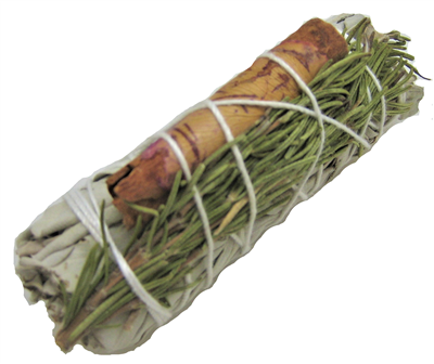 MIX - White Sage with Cinnamon, and Rosemary  Smudge Sticks 4" (Single)