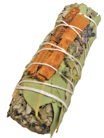 MIX - White Sage with Cinnamon, Lavenders, and Eucalyptus Leaf Smudge Sticks 4" (Single)