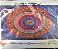 Badmeri Mandala (Multiple different colors in ovals) (Double) (210 cm x 240 cm)