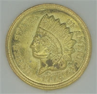 Golden Coin with Indian Head - Amulet