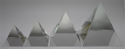 Crystal Pyramid White (Clear) - 100mm