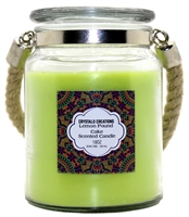 Crystalo Creations Lemon Pound Cake Scented Candle with Rope Handle, 18 Ounce