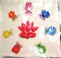 Pillow Cover (5 pieces/pack) -  White Background with 7 power a Lotus