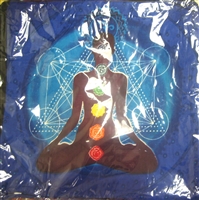 Pillow Cover (5 pieces/pack) - Blue cloth with 6 Chakras