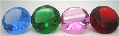 Diamond Paperweight Crystal 60mm - Select Color
