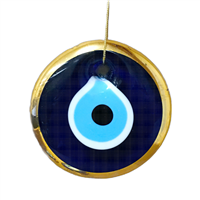 Evil Eye Gold Edge Nazar (Amulet) Ornament - 4 cm