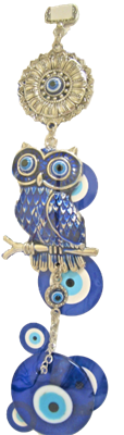 Owl Evil Eye ornament /Charm 10"