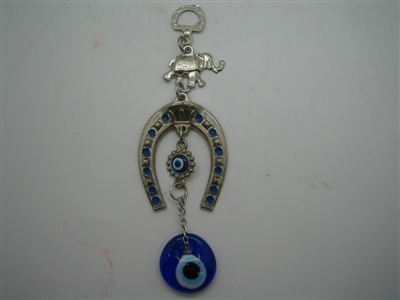 Small Horseshoe Evil Eye Amulet - Hanging