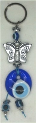 Butterfly Evil Eye Key Chain - 6''