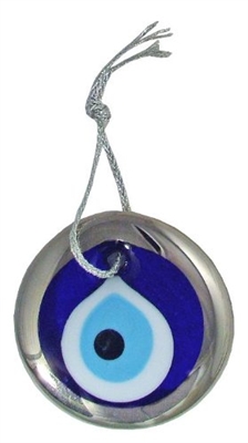 Evil Eye Charm - Silver Frame