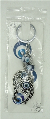 Evil Eye double 1.25" horseshoes Pendant/Charm 5" Model EE0067