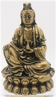 Kwan Yin Goddess sitting in a Lotus Flower