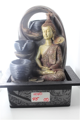 Buddha sitting on right side cascading fountain Model-4040