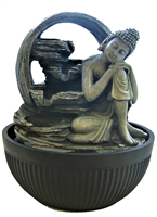 Resting Buddha with hands and head on Knee fountain Model 7010