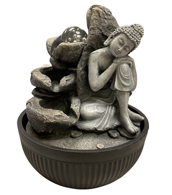 Resting Buddha with head and hands on knee with crystal ball-Model 7003