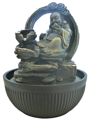 Smiling Buddha offering a fruit fountain - Model 7009