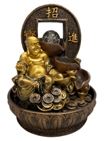 Buddha on top of Chinese Money Coins with crystal ball-Model 7167