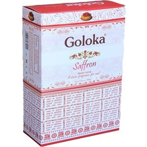 Goloka Nag Champa Saffron 15 grams ( 12/Box)