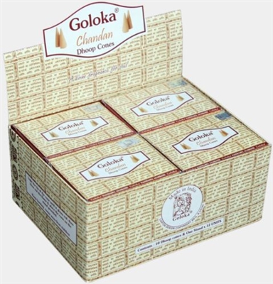 Goloka Cones Chandan (12/Box)