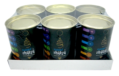 Goloka Chakra Backflow Incense Cones (24 cones x 6 cans)