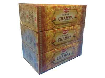 HEM SOHAM CHAMPA DHOOP - 14 STICKS PACK (12/BOX)