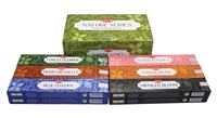 Hem Nature Series Premium Incense - 12 Packs of 15 Gram Each - With Six Different Scents - Blue Champa, Forest Flower, Floral Bouquet, Sandalwood, Midnight Blossom, and Mountain Valley