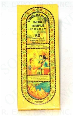 India Temple Incense Sticks 60 grams ( 50 Sticks ) Case