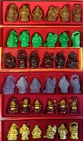 Laughing Buddha 2 Inch Statues (Set of 6 Figurine) - Choose Color
