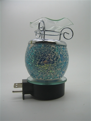 Plug In Mosaic Crackle Glass Oil Warmer