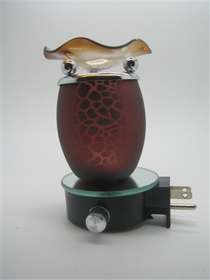 Plug In Red Bubbled Design Oil Warmer