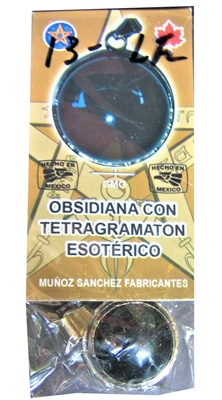 Obsidana Con Tetragramaton Esoterico