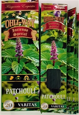 Patchouli - Ohli~Way Incienso Special (12 flat hangable packets)