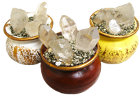 Potted Quartz with Pyrite