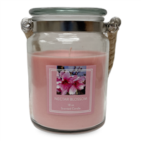 Glass Candle with Rope Handle - Nectar Blossom