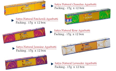 Satya Nag Champa Natural Series 15g (Dozen)