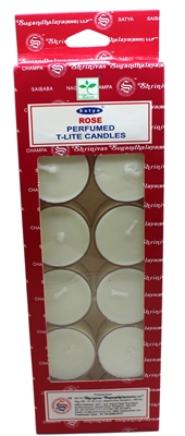 Satya Tea Light Scented Candle - Rose - Pack of 12