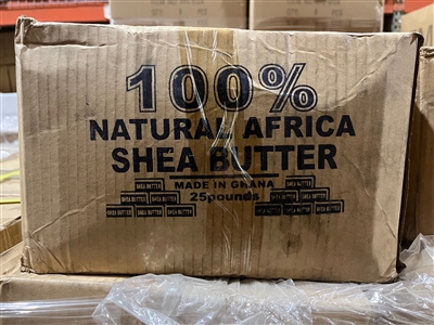 Natural Africa Shea Butter, Raw Unrefined Ivory Shea Butter 25 lbs Box